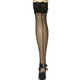 kilofly Thigh High Hold Ups Sheer Stockings Combo [2 Pairs] Bow & Polka Dots