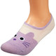 kilofly Womens No Show Low Cut Non-Slip Silicone Heel Grip Cat Socks, Set of 5