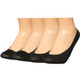 kilofly Full Cuff Silicone Grip Non-Skid Low Cut No Show Liner Socks, 4 Pairs