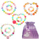 kilofly Princess Party Favor Jewelry Value Pack, Necklace & Bracelet, 4 Sets