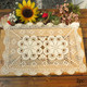 kilofly Crochet Cotton Lace Table Placemats Doilies Set, Oblong, 15 x 23 inch