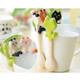 kilofly Kids Animal Coffee Tea Stirrer Small Dessert Ceramic Spoon, Set of 5