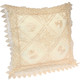 kilofly Decorative Vintage Lace Cushion Cover Pillow Case 15" x 15", Set of 2