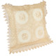 kilofly Decorative Vintage Lace Cushion Cover Pillow Case 15" x 15", Set of 2