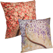 kilofly Home Decorative 3D Print Throw Pillow Cover Case, 18" x 18" [Set of 2]