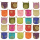kilofly Chinese Silk Brocade Drawstring Jewelry Pouch Bag Value Set, 24 pcs