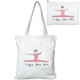 kilofly Cotton Canvas Shopping Tote Shoulder Bag + Matching Pouch Combo Set