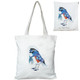 kilofly Cotton Canvas Shopping Tote Shoulder Bag + Matching Pouch Combo Set