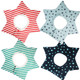 KF Baby Boys Girls Waterproof Super Absorbent Cotton Wrap Around Bibs [Set of 4]