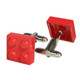 kilofly Cufflinks Combo [Set of 2 pairs] - Building Block, with Velvet Gift Box