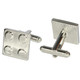 kilofly Cufflinks Combo [Set of 2 pairs] - Building Block, with Velvet Gift Box