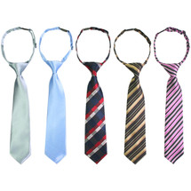 kilofly Pre-tied Adjustable Neck Strap Tie Boys Baby Necktie Value Set of 5