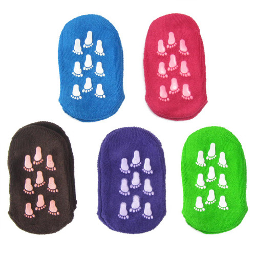 KF Baby Non-Skid Cotton Gripper Socks Value Pack [Set of 5 Pairs]