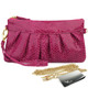 Missy K Leather Wristlet Clutch Purse, Snake Skin, + kilofly Money Clip