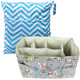 KF Baby Diaper Bag Insert Organizer, Gray, Value Combo Set