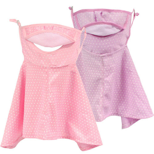 kilofly Women UV Blocking Sun Protection Golf Neck Face Mask, Value Set of 2