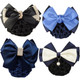 kilofly 4pc Women's Two-Way Snood Net Bow Barrette Hair Clip Bun Cover Set