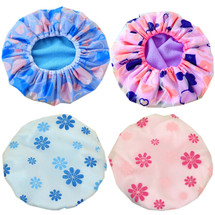 kilofly 4pc Waterproof Reusable Bath Hat Beauty Salon Spa Terry Lined Shower Cap