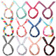 kilofly 12pc Girls Bunny Rabbit Ear Wired Hair Tie Twist Scarf Bow Headband Set