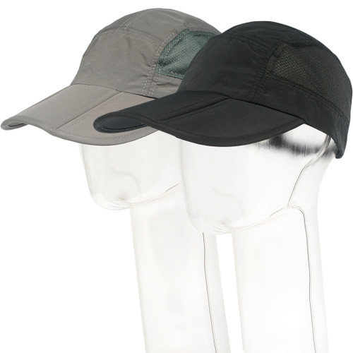 kilofly Mens Foldable Lightweight Quick Dry Adjustable Outdoor Cap, Set of 2