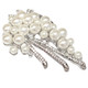 kilofly 4pc Faux Pearl Rhinestone Crystal Floral Pendant Brooch Pin + Gift Bag