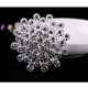 kilofly 4pc Rhinestone Wedding Crystal Floral Fashion Brooch Pin + Gift Bag