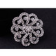 kilofly 4pc Rhinestone Wedding Crystal Floral Fashion Brooch Pin + Gift Bag