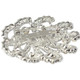 kilofly 4pc Rhinestone Wedding Crystal Floral Fashion Brooch Pin + Gift Bag