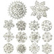 kilofly 14pc Bridal Rhinestone Crystal Flower Bouquet Corsage Wedding Brooch Pin