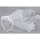kilofly Girls First Communion Flower Headband Veil + Necklace Bracelet Value Set