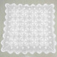 kilofly Handmade Crochet Cotton Lace Table Placemats Sofa Doilies, Square, White, 27 inch