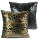 kilofly Home Decorative Throw Pillow Cover, 18" x 18", Value Combo [Set of 2], Speckles Black & Dark Green, with kilofly Refrigerator Magnet