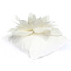 kilofly Home Decor Throw Pillow Cover, 18" x 18", 3D Dahlia, Off White
