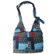 kilofly Bohemian Large Folding Cloth Crossbody Shoulder Bag, Adjustable Strap, Blocks