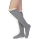kilofly Women's Soft Lace Trim Knee-High Socks, Gray