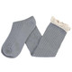 kilofly Women's Soft Lace Trim Knee-High Socks, Gray