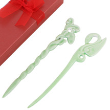 kilofly 2pc Chinese Style Women Girls Porcelain Accessories Hair Pin Sticks Set
