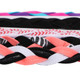 kilofly 4pc Girls Nonslip Grip Braided Headbands Teens Sports Hair Elastic Bands