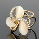 kilofly 4pc Women's Elegant Faux Pearl Crystal Rhinestone Scarf Ring Buckle Clip