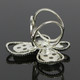 kilofly 4pc Women's Elegant Faux Pearl Crystal Rhinestone Scarf Ring Buckle Clip