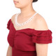 kilofly 2pc Women's White Faux Pearl Beaded False Collar Necklace Fashion Choker