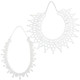 kilofly 2pc Women's White Faux Pearl Beaded False Collar Necklace Fashion Choker