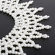 kilofly 2pc Women's White Faux Pearl Beaded False Collar Necklace Fashion Choker