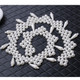kilofly 2pc Women's White Faux Pearl Beaded False Collar Necklace Fashion Choker