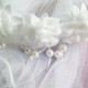 kilofly Wedding Girls Beaded Floral Hair Wreath Veil + Necklace Bracelet Set