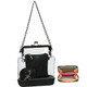 kilofly Women's 2-in-1 Transparent Clear Bag Shoulder Crossbody Purse + Wallet