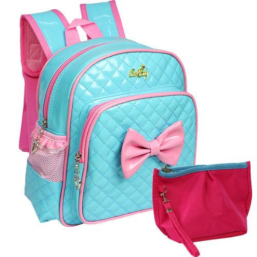 kilofly Kids Preschool Kindergarten Little Girl School Backpack + Zippered Pouch