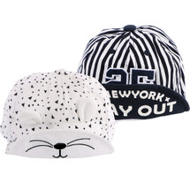 KF Baby 2pc Unisex Soft Brim Snapback Baseball Cap Infant Toddler Kid Beanie Hat