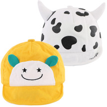KF Baby 2pc Unisex Soft Brim Snapback Baseball Cap Infant Toddler Kid Beanie Hat