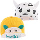 KF Baby 2pc Unisex Soft Brim Snapback Baseball Cap Infant Toddler Kid Beanie Hat